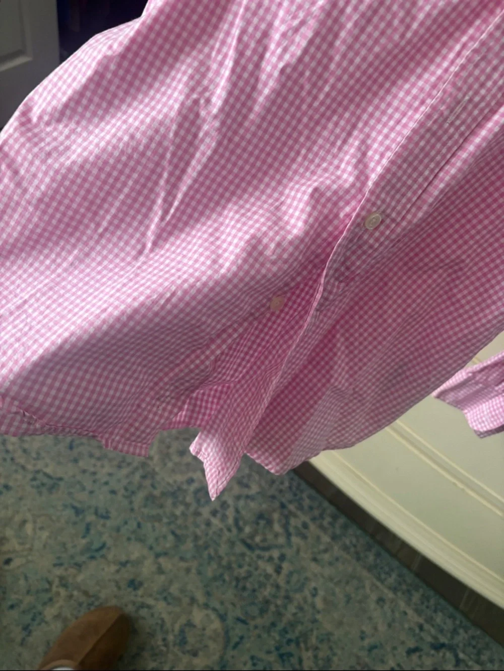 Ralph Lauren Pink & Blue Gingham Button-Down Shirts - Picture 4 of 8